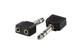 TERPSTRA MUZIEK DRUMLAND - P.S. STEREO-AUDIO-ADAPTER 6.35 MM MALE - 2X 3.5 MM FEMALE