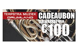TERPSTRA MUZIEK DRUMLAND - CADEAUBON 100 EURO BLAASINSTRUMENT