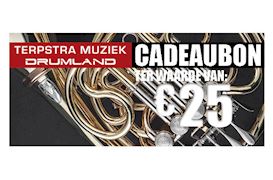TERPSTRA MUZIEK DRUMLAND - CADEAUBON 25 EURO BLAASINSTRUMENT