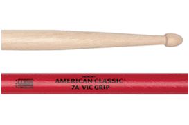VIC FIRTH - 7AVG DRUMSTOKKEN AMERICAN CLASSIC HICKORY MET GRIP
