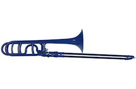 CLASSIC CANTABILE - KUNSTSTOF TROMBONE BLAUW MET KWARTVENTIEL (by COOLWIND)