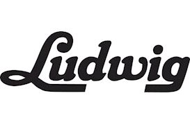 LUDWIG - P4042 BASSDRUM SCRIPT LOGO STICKER BLACK