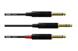 CORDIAL - CFY3VPP SPLITTER KABEL - 6,3MM TRS JACK - 2X TS  JACK 3M