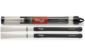 STAGG - SBRU10-RN NYLON BRUSH RUBBER HANDLE 100 WIRES