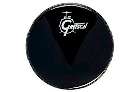 GRETSCH - AMBASSADOR EBONY 20" BASSDRUM VOORVEL MET LOGO