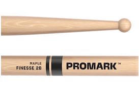 PROMARK - RBM625RW FINESSE 2B MAPLE DRUMSTICK, SMALL ROUND WOOD TIP