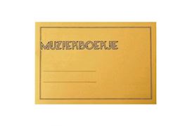 BOEK - MUZIEKSCHRIFT A5 B & VAN POPPEL NOTENSCHRIFT GEEL