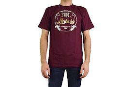 LUDWIG - LUDWIG T-SHIRT RED W/BADGE/VINTAGE LOGO SMALL